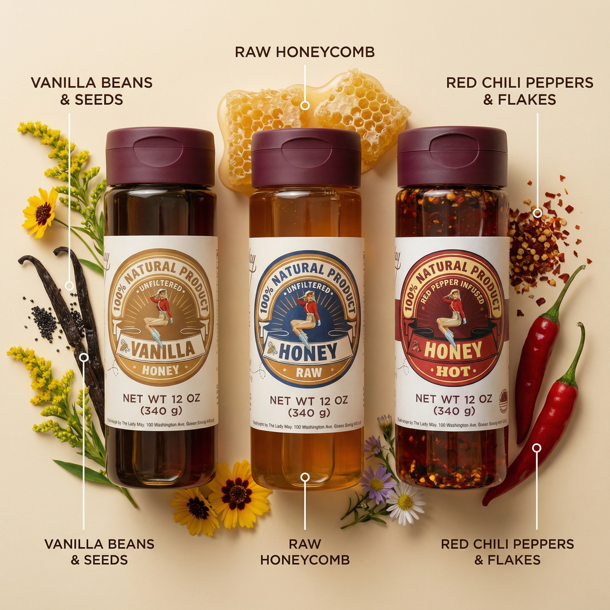 Lady May Honey Trio – 3 Pack