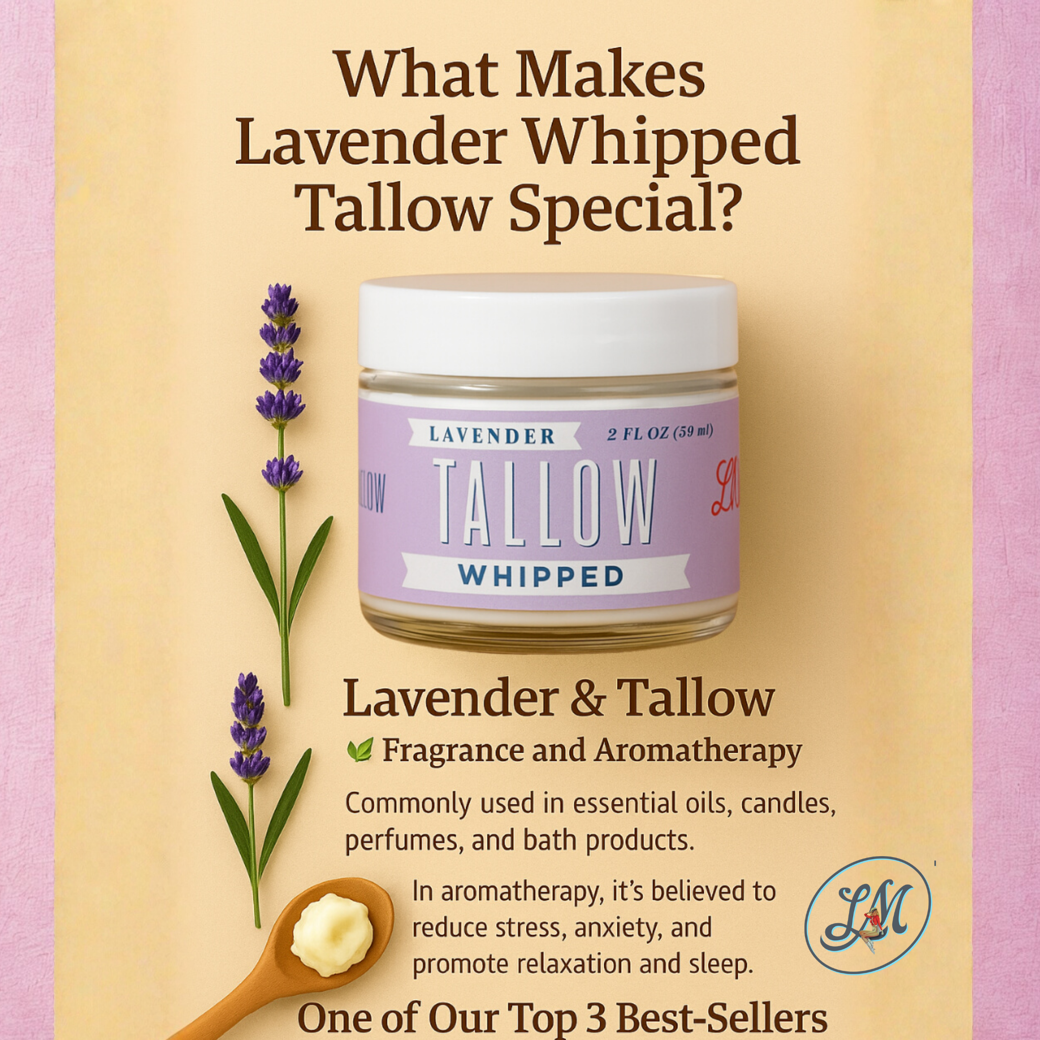 Deluxe Scented Whipped Tallow Trio - 24oz Lavender, Vanilla Bean & Eucalyptus Tea Tree | Grass-Fed Skincare Bundle