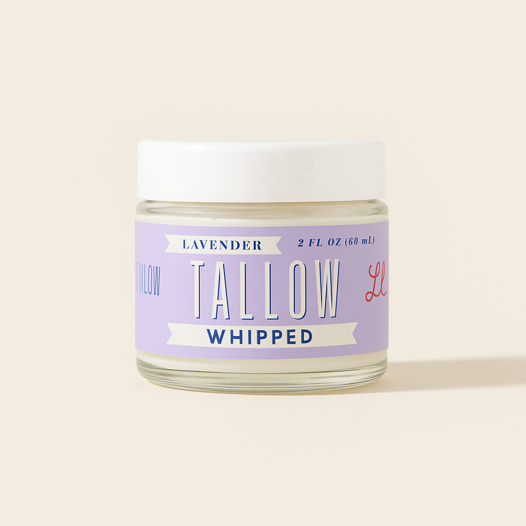 Lavender Whipped Tallow Moisturizer | Natural Beef Tallow Lotion | Calming, Preservative-Free Skincare by Lady May Tallow