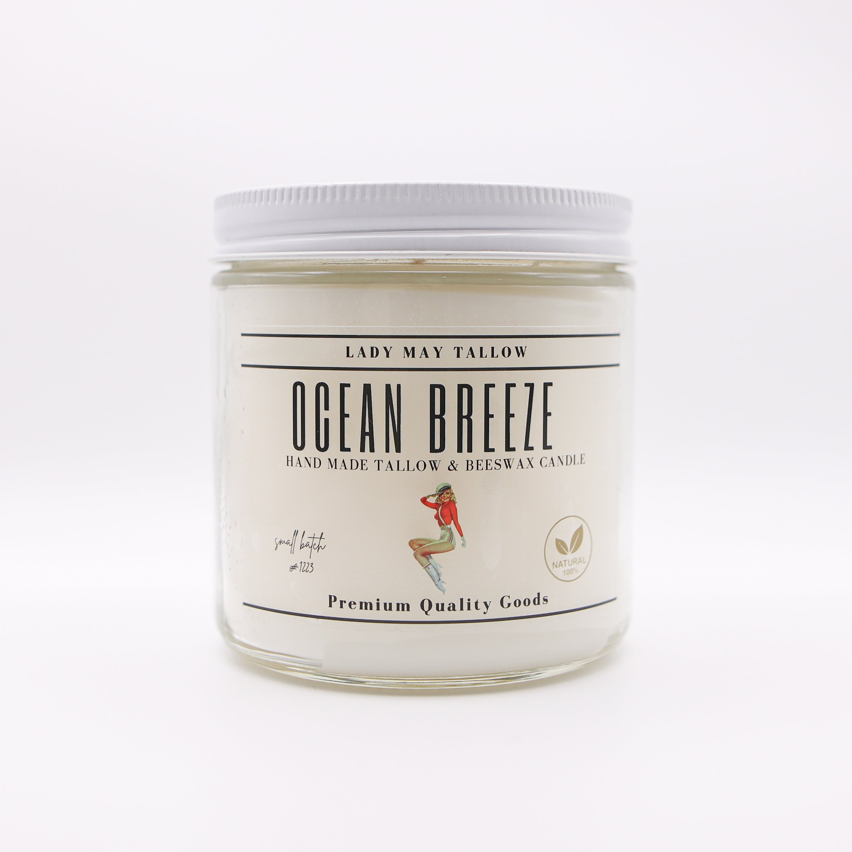 Ocean Breeze Tallow & Beeswax Candle | 16 oz