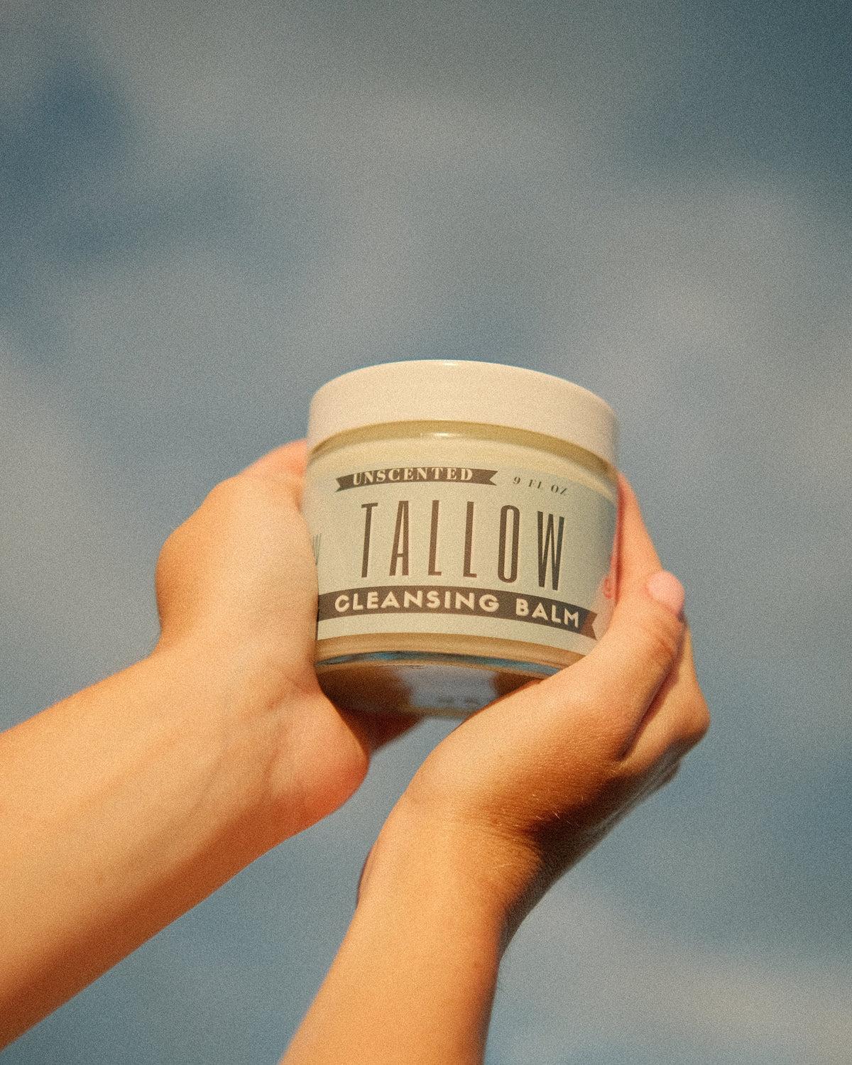 Unscented Tallow Cleansing Balm | Natural Makeup Remover & Deep Moisturizing Cleanser | Grass-Fed Beef Tallow with Castor Oil