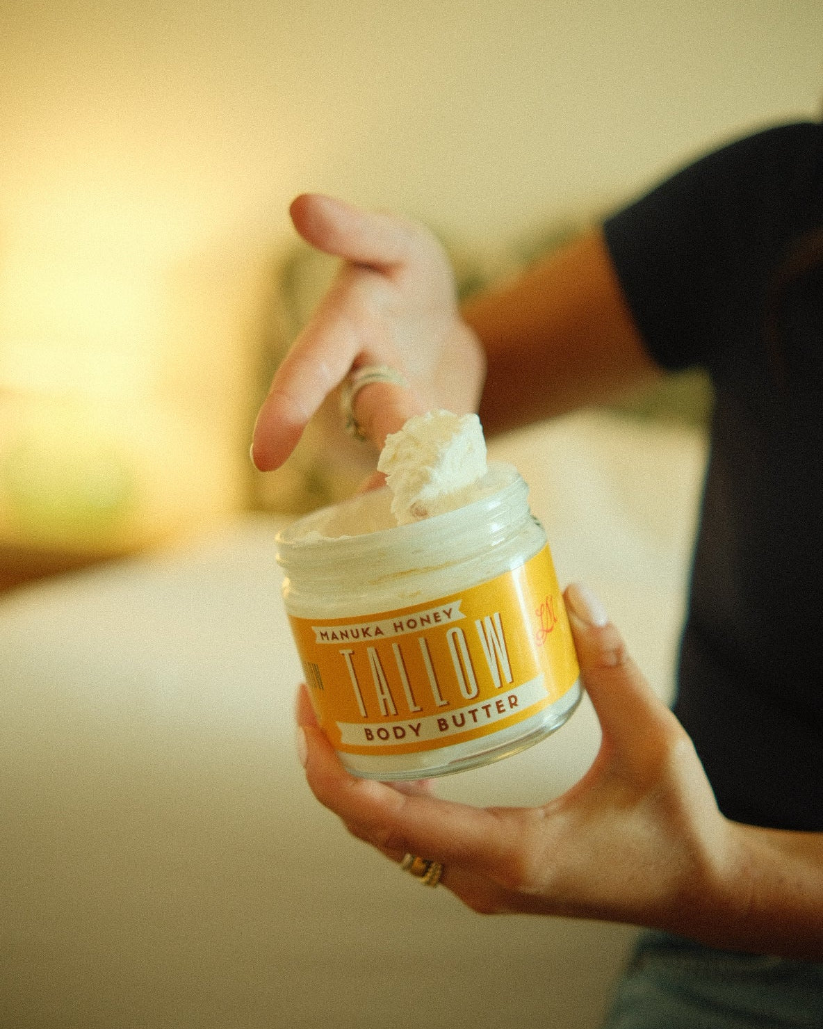 Manuka Honey + Rosehip Tallow Body Butter | Grass-Fed Beef Tallow | Lady May Tallow