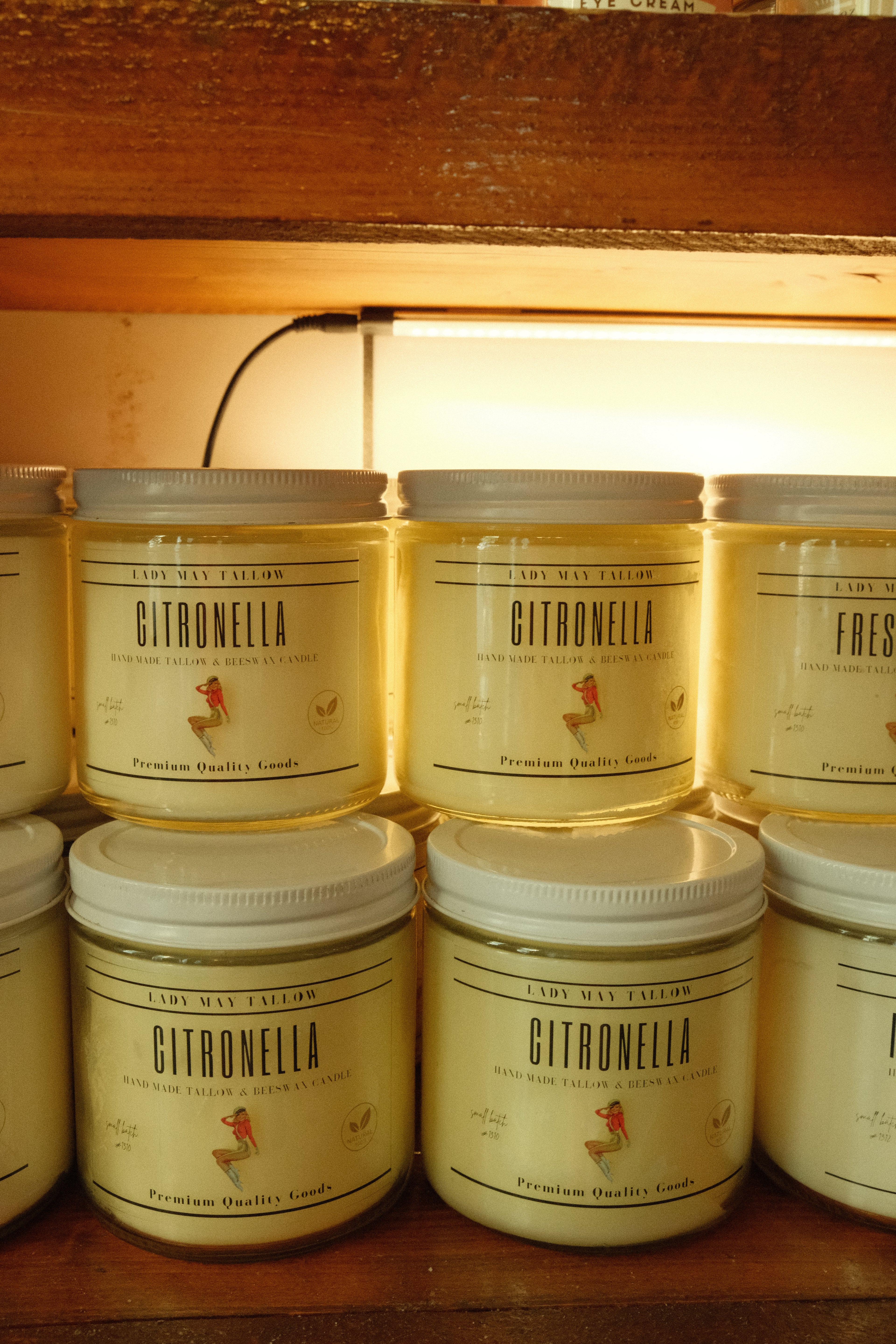 Lady May Tallow "Classic" Tallow & Beeswax Candle 16oz | Citronella | Non-Toxic Clean Burning
