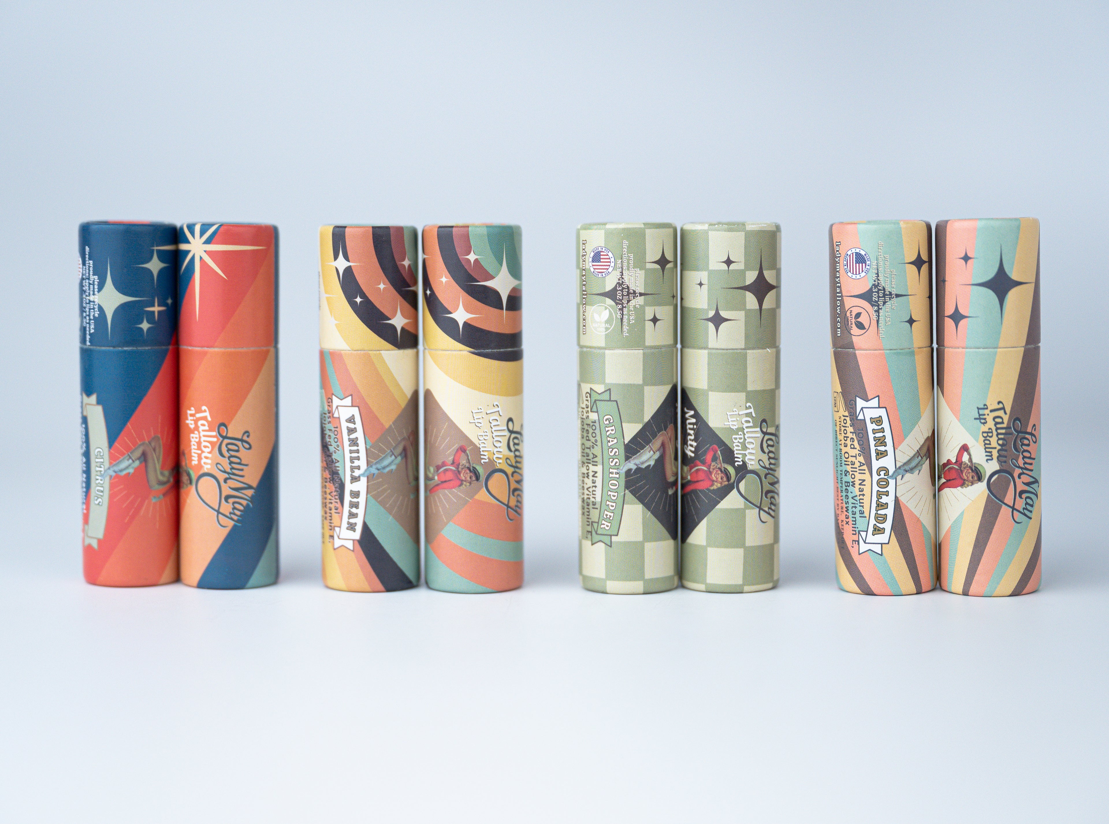 Lip Balm Stocking Stuffer – 5 Natural Flavors | Handcrafted with Beeswax & Jojoba Oil