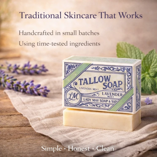 Lavender Tallow Gift Set - Premium Relaxation Bundle | Skincare, Candle & Soap