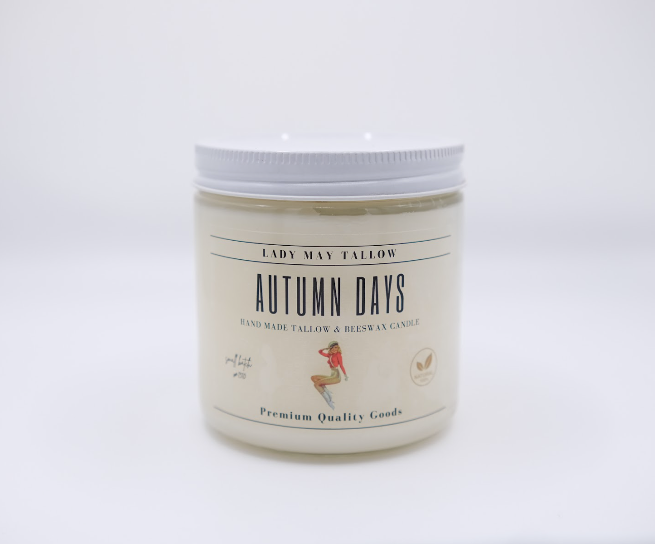 Autumn Days Tallow & Beeswax Candle | All Natural, Non-Toxic, Clean Burning