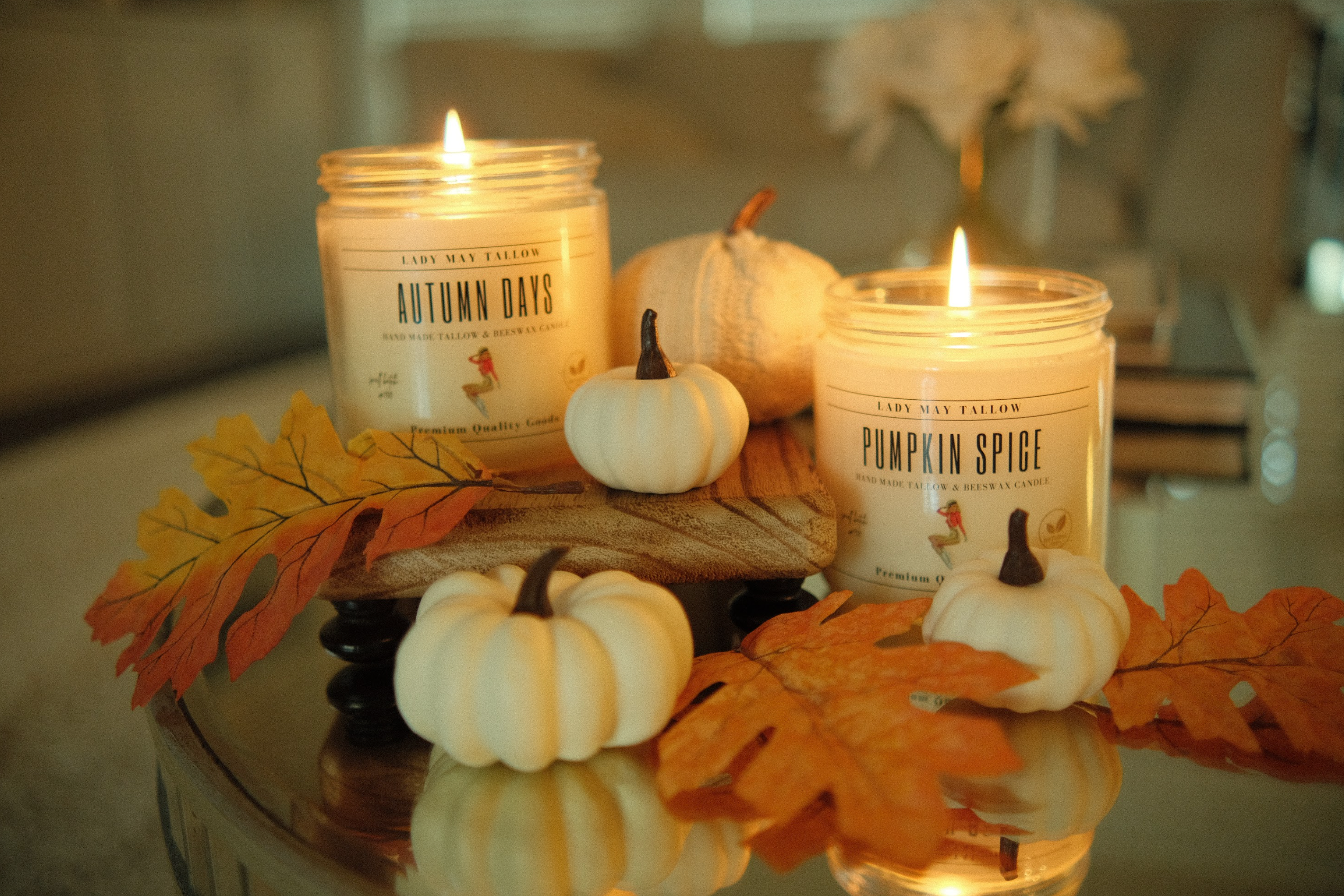 Autumn Days Tallow & Beeswax Candle | All Natural, Non-Toxic, Clean Burning