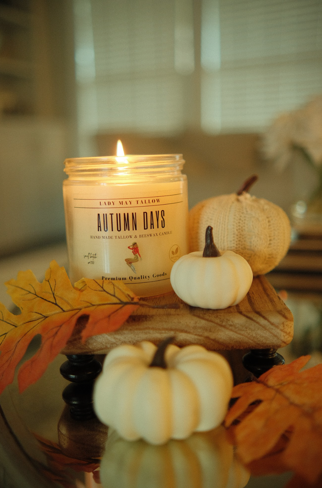 Autumn Days Tallow & Beeswax Candle | All Natural, Non-Toxic, Clean Burning