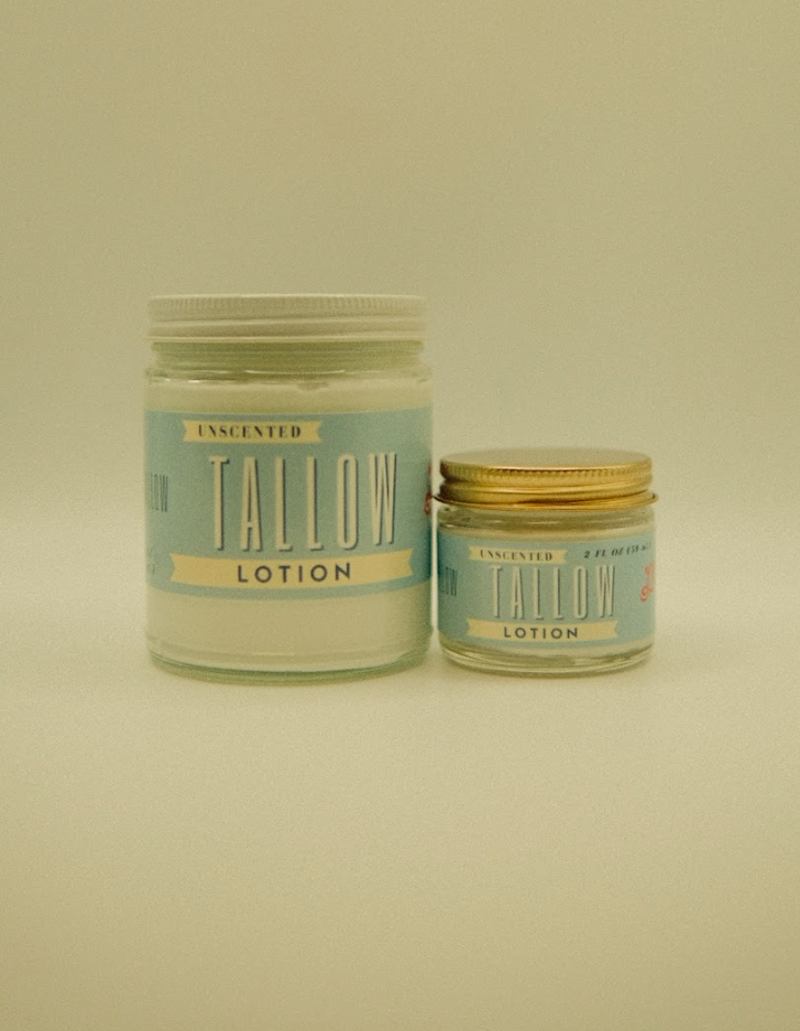 Unscented Tallow Lotion – Pure, Preservative-Free One Ingredient Moisturizer by Lady May Tallow