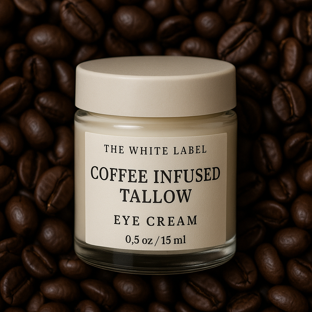 White Label Coffee Infused Eye Cream 2oz | Caffeine Boosted Tallow Balm | All-Natural Beef Tallow & Coffee Extract (2oz)