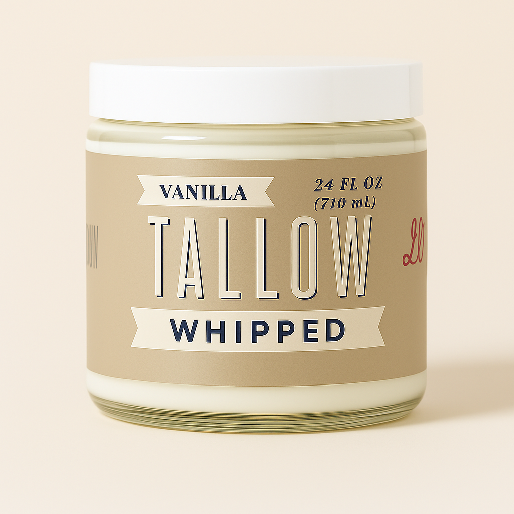 Vanilla Whipped Tallow Moisturizer – 120,000+ Sold | Premium Beef Tallow Skincare | Lady May Tallow jar, Vanilla Whipped