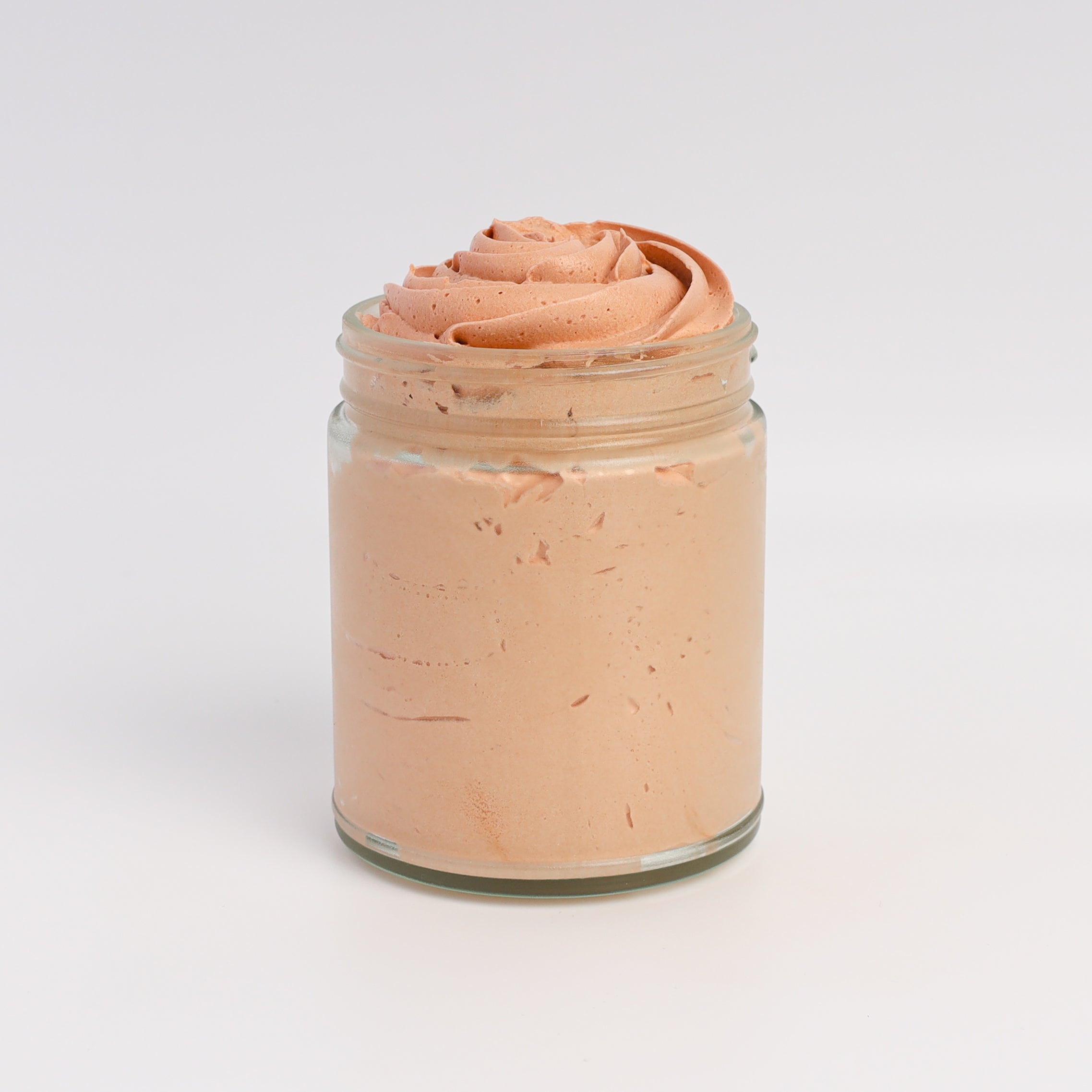 Luminous Bronze Whipped Tallow Moisturizer - Natural Bronzing Body Butter with Mica in glass jar, whipped bronzing tallow cream