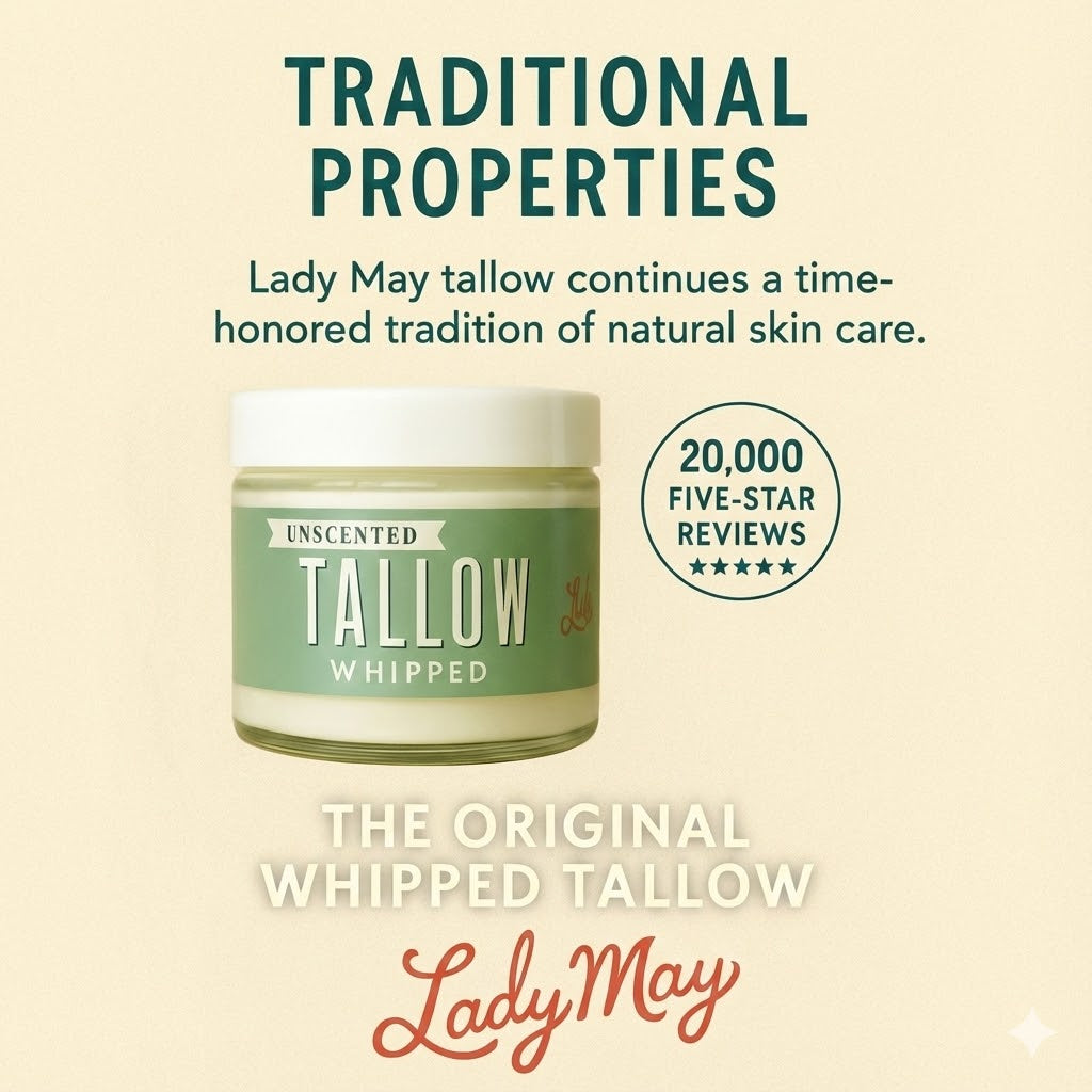 Eucalyptus Tea Tree Whipped Tallow – 120,000+ Sold | Grass-Fed Beef Tallow Skincare | Lady May Tallow
