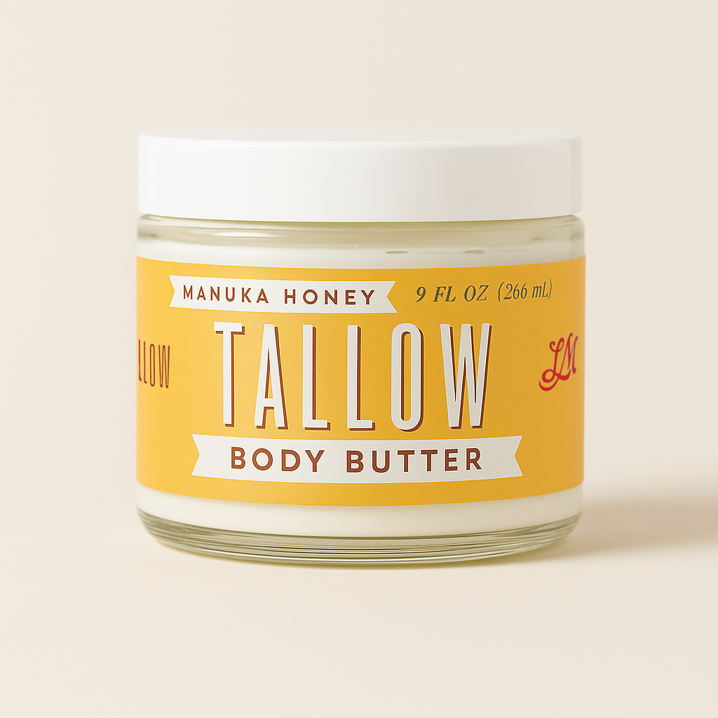 Manuka Honey + Rosehip Tallow Body Butter: Deep Hydration for Sensitive Skin