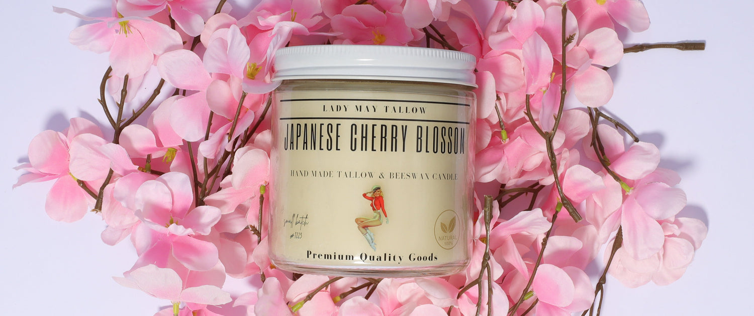 The Essence of Spring: Lady May Tallow's Japanese Cherry Blossom Candle