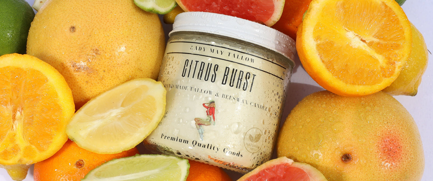 The Essence of Spring: Lady May Tallow's Citrus Burst Candle