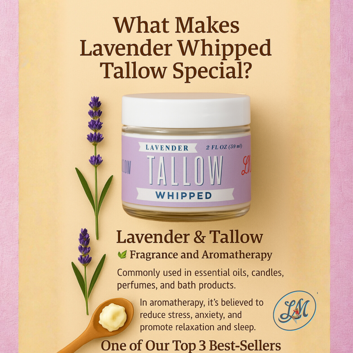 Deluxe Scented Whipped Tallow Trio - 24oz Lavender, Vanilla Bean &amp; Eucalyptus Tea Tree | Grass-Fed Skincare Bundle