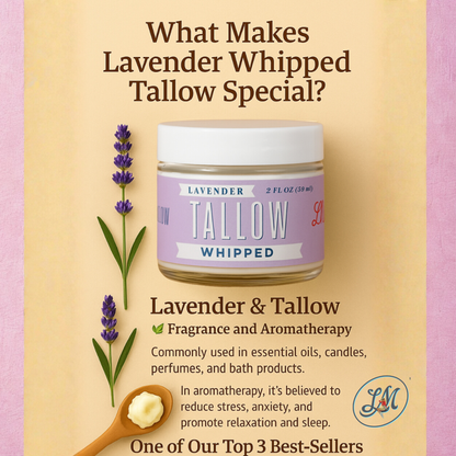 Deluxe Scented Whipped Tallow Trio - 24oz Lavender, Vanilla Bean &amp; Eucalyptus Tea Tree | Grass-Fed Skincare Bundle