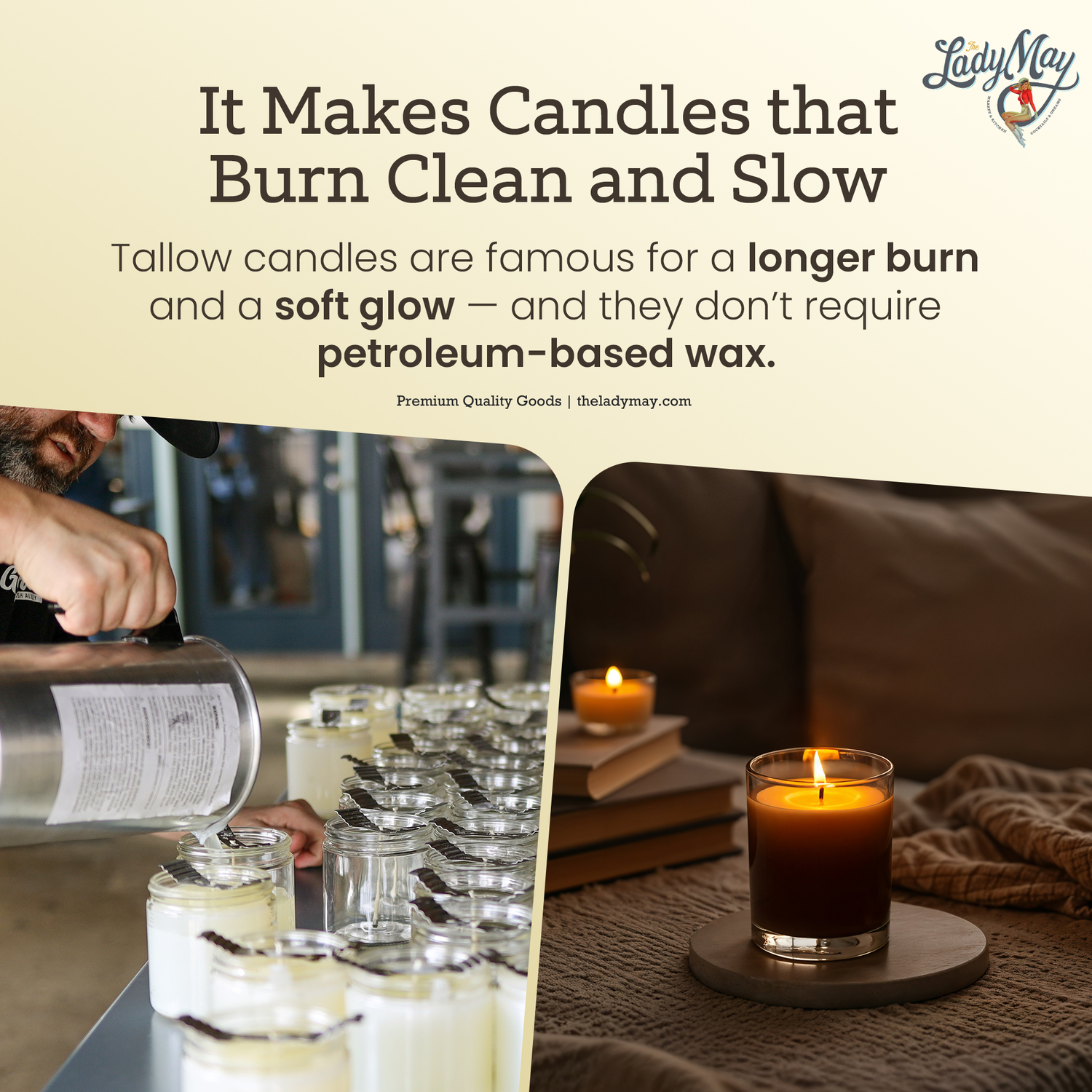 Bulk Grass-Fed Beef Tallow for Soap, Skincare &amp; Candles | 2,8,16 lbs | Maker-Proven Quality