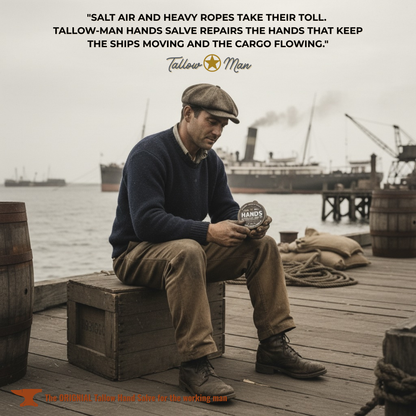 Tallow Man Hand Salve – Heavy-Duty Hand Repair for Working Men | Grass-Fed Tallow 5oz