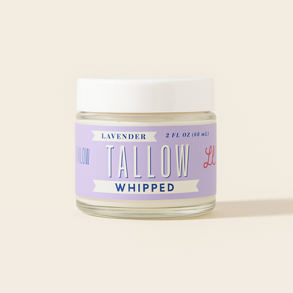 Lavender Whipped Tallow Moisturizer | Natural Beef Tallow Lotion | Calming, Preservative-Free Skincare by Lady May Tallow