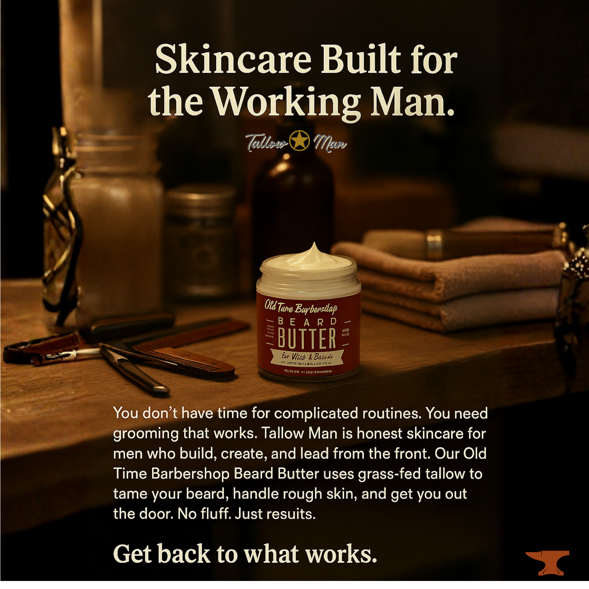 Tallow Man Deluxe Gift Set – Beard Butter Trio, Hand Salve &amp; Leather Conditioner | Premium Men&