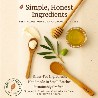 White Label Unscented Tallow Body Butter (2oz/9oz) – Build Your Skincare Brand | Proven Formula | 100K+ Units Sold | May&