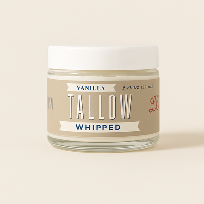 Vanilla Whipped Tallow Moisturizer – 120,000+ Sold | Premium Beef Tallow Skincare | Lady May Tallow