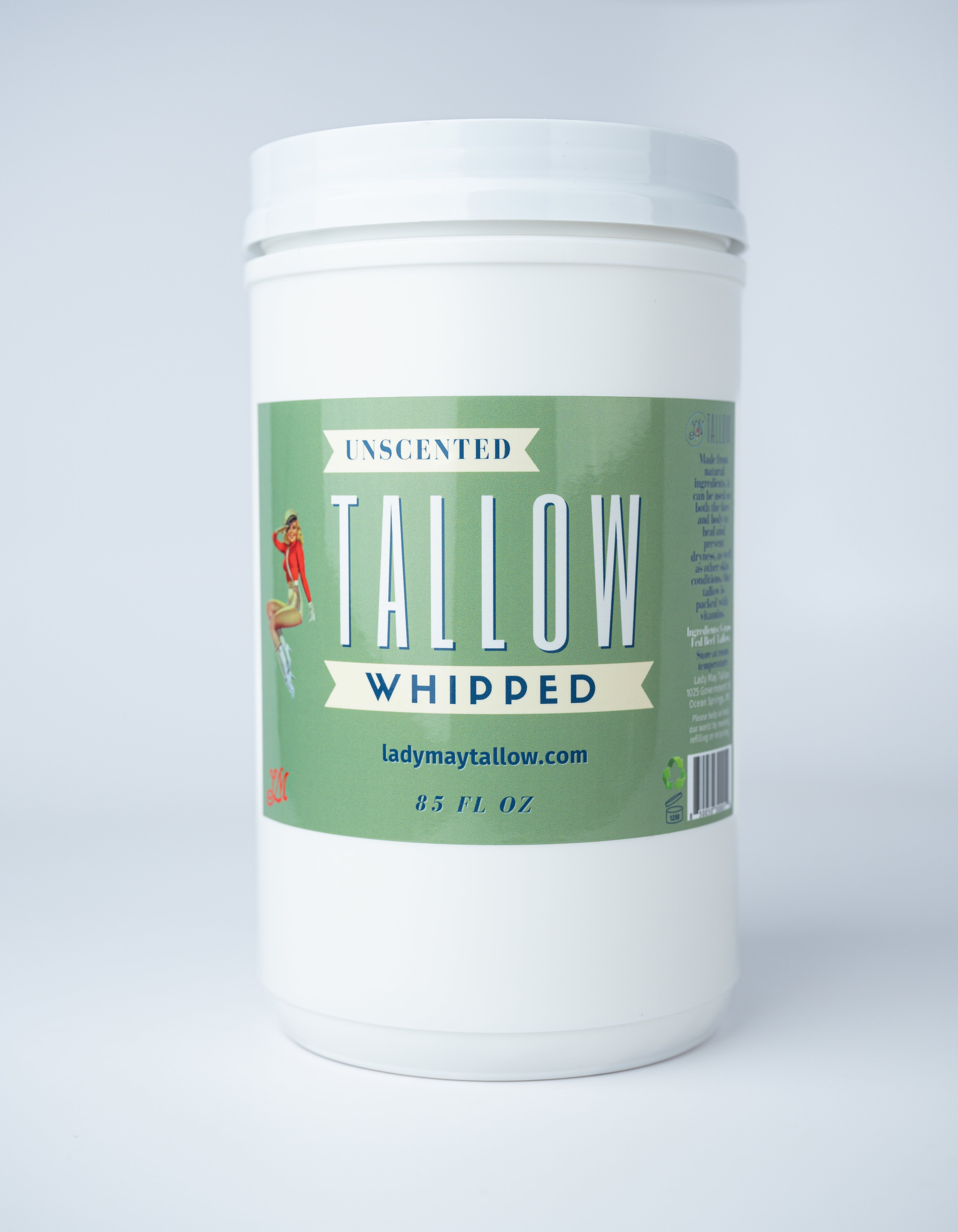 Unscented Whipped Tallow Moisturizer | 100% Natural Skincare | Deep Hydration for Face &amp; Body