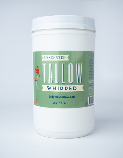 Unscented Whipped Tallow Moisturizer | 100% Natural Skincare | Deep Hydration for Face &amp; Body