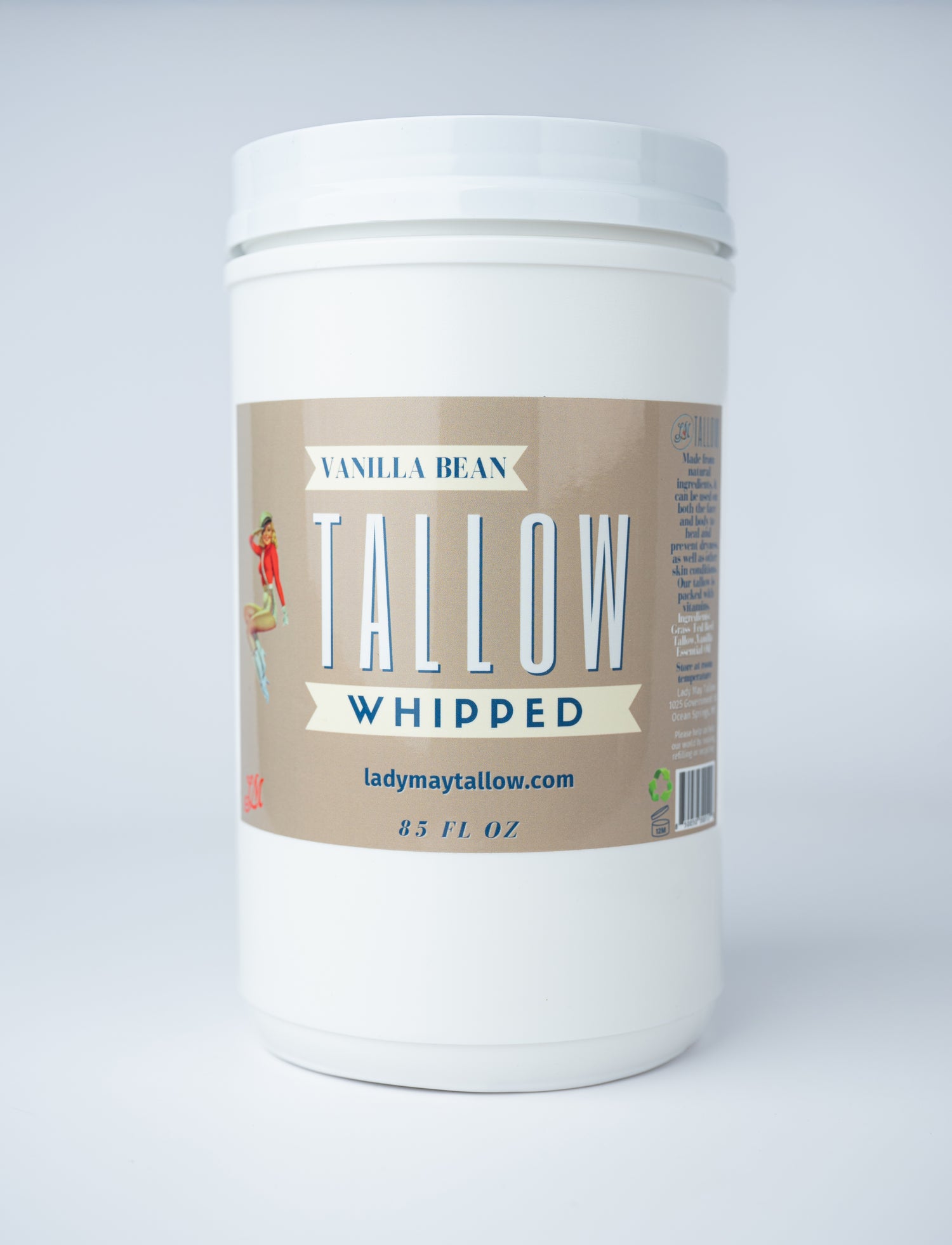 Vanilla Whipped Tallow Moisturizer | 100% Natural Skincare | Deep Hydration for Face &amp; Body