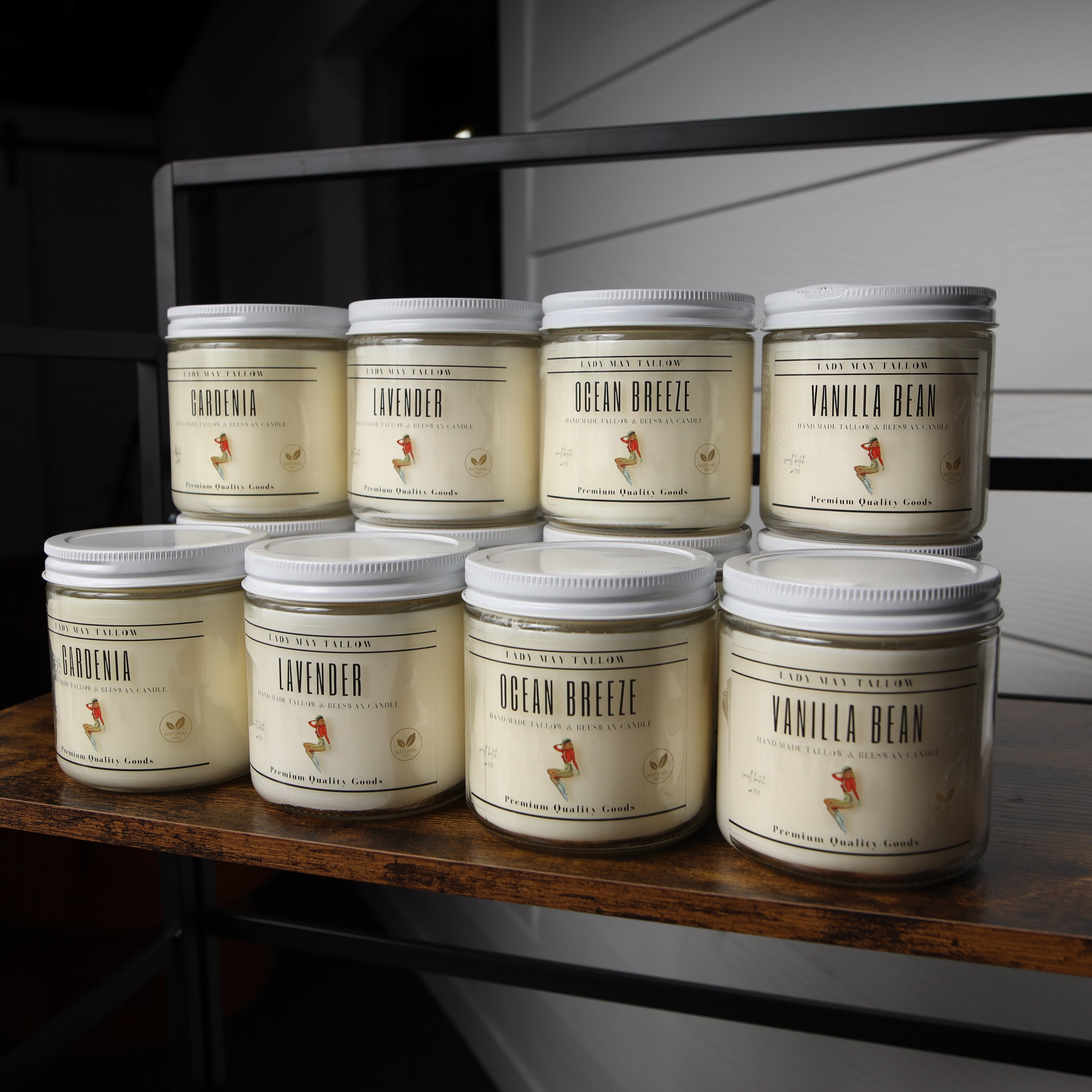 Clean Home: Tallow &amp; Beeswax Candle Variety Pack - Set of 12 (4 Scents) (Copy)