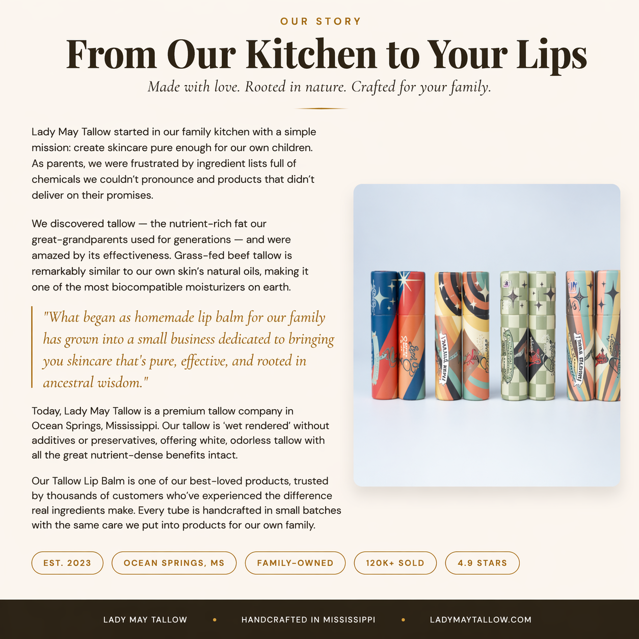 Lip Balm Bundle– 5 Natural Flavors | Handcrafted with Beeswax &amp; Jojoba Oil