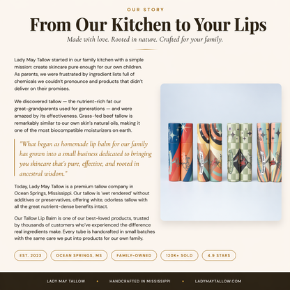 Lip Balm Bundle– 5 Natural Flavors | Handcrafted with Beeswax &amp; Jojoba Oil