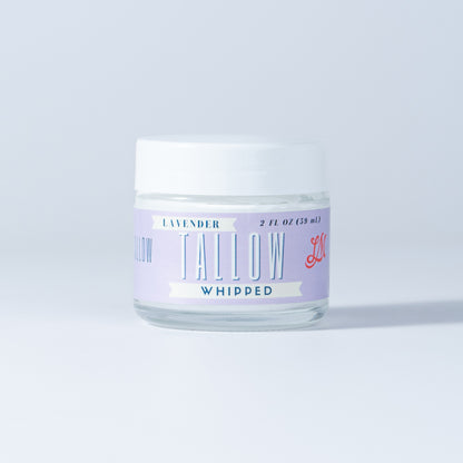 Lavender Whipped Tallow Moisturizer | Natural Beef Tallow Lotion | Calming, Preservative-Free Skincare by Lady May Tallow