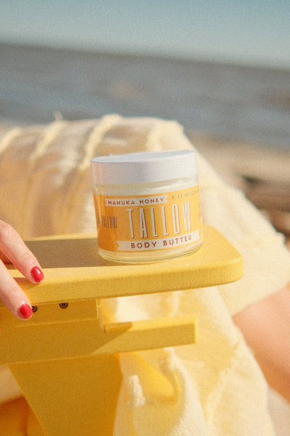 Manuka Honey + Rosehip Tallow Body Butter | Grass-Fed Beef Tallow | Lady May Tallow