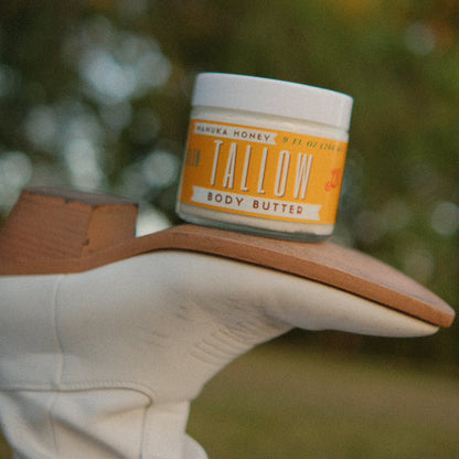Manuka Honey + Rosehip Tallow Body Butter | Grass-Fed Beef Tallow | Lady May Tallow