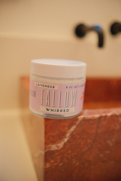 Lavender Whipped Tallow Moisturizer | Grass-Fed Beef Tallow | Lady May