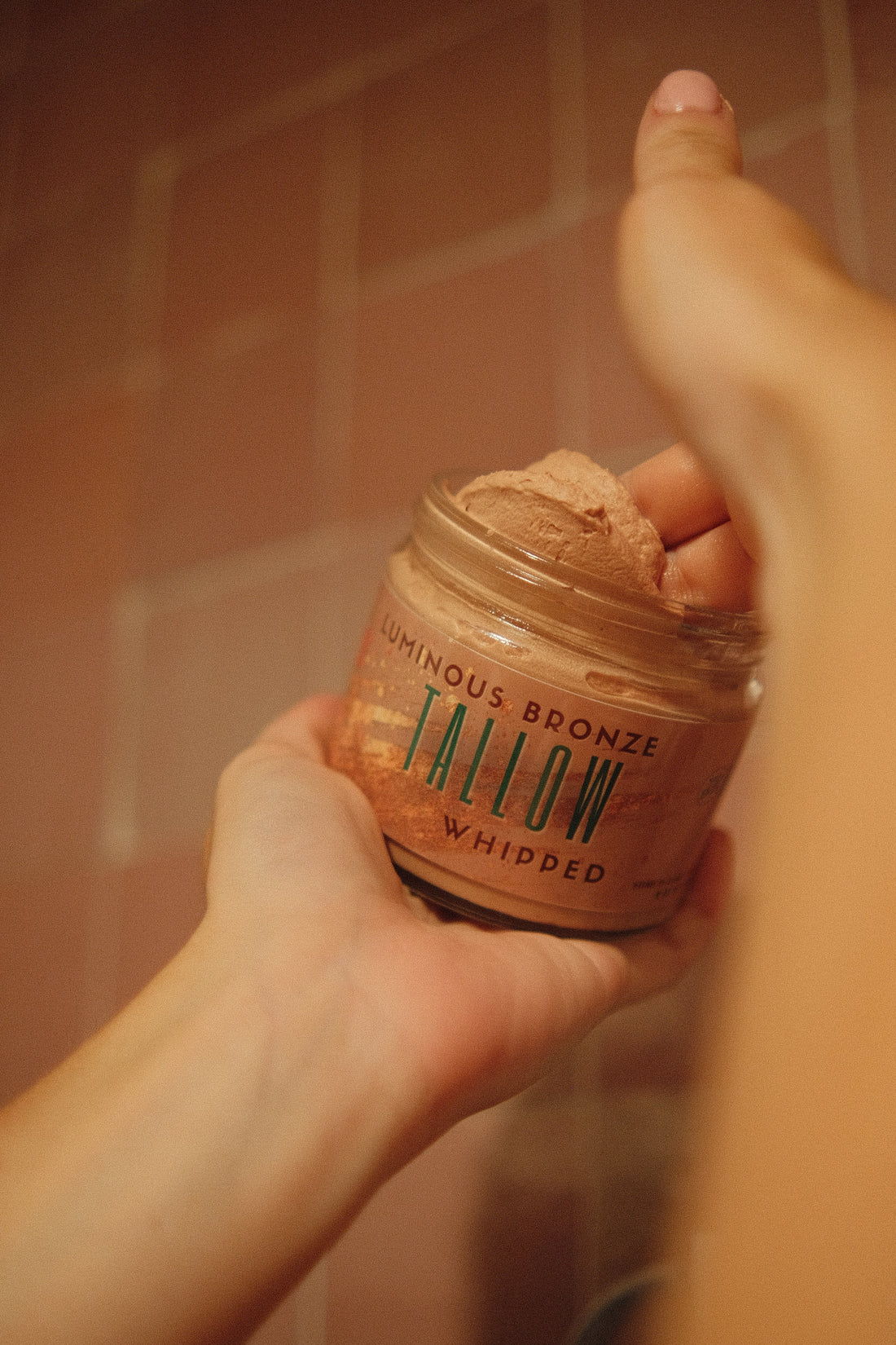 Luminous Bronze Whipped Tallow Moisturizer - Natural Bronzing Body Butter with Mica