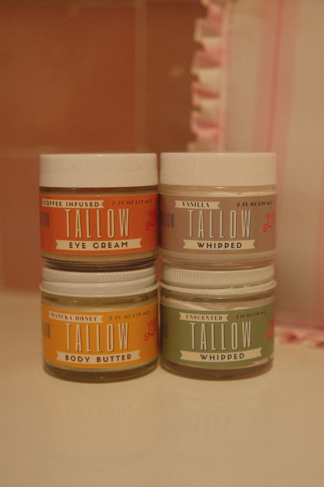 The Traveler gift pack - 4pc Tallow Skincare Gift Set | Manuka, Vanilla, Unscented &amp; Coffee Eye Cream