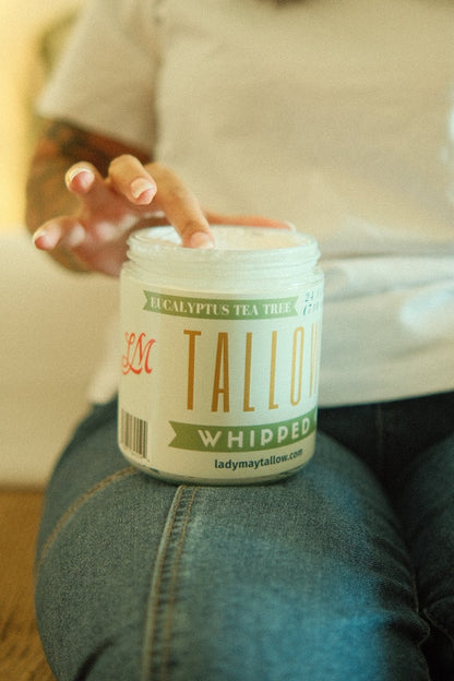 Eucalyptus Tea Tree Whipped Tallow | Grass-Fed Beef Tallow | Lady May