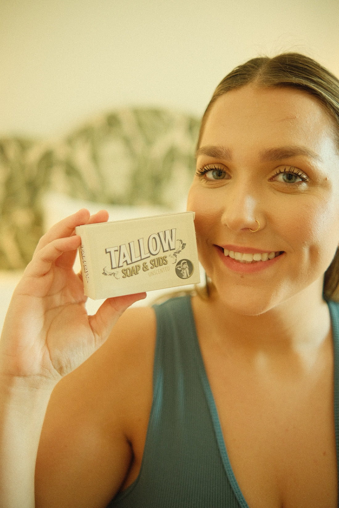 Pure Beef Tallow UNSCENTED Soap Bar 3 Pack for Face Body &amp; Shaving | Moisturizing Sensitive Skin Soap - Chemical Free