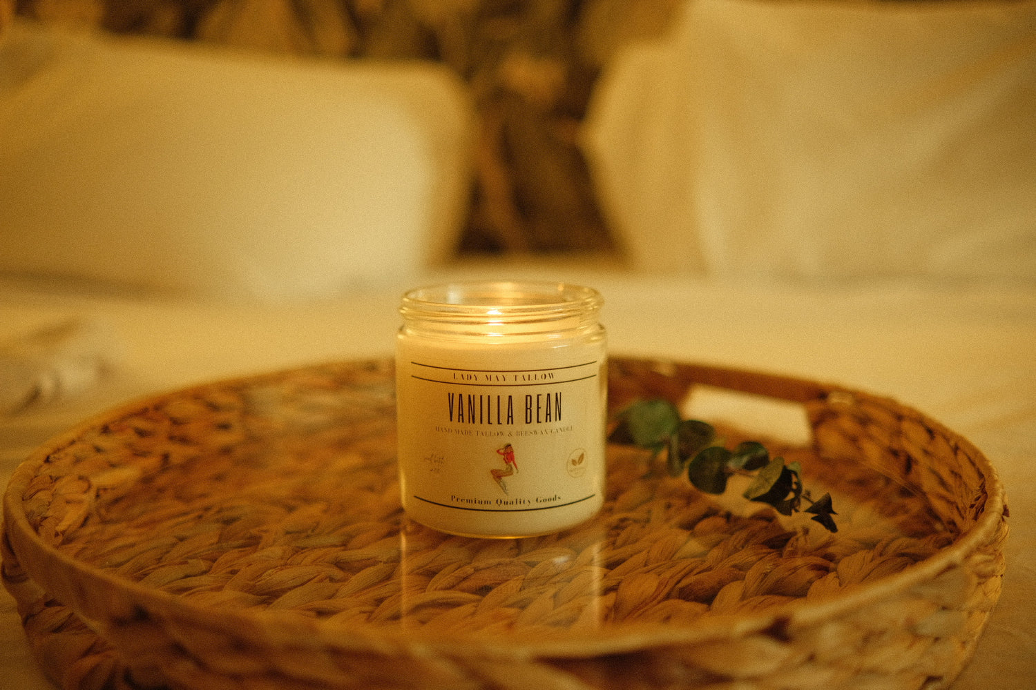 Vanilla Tallow &amp; Beeswax Candle 16oz