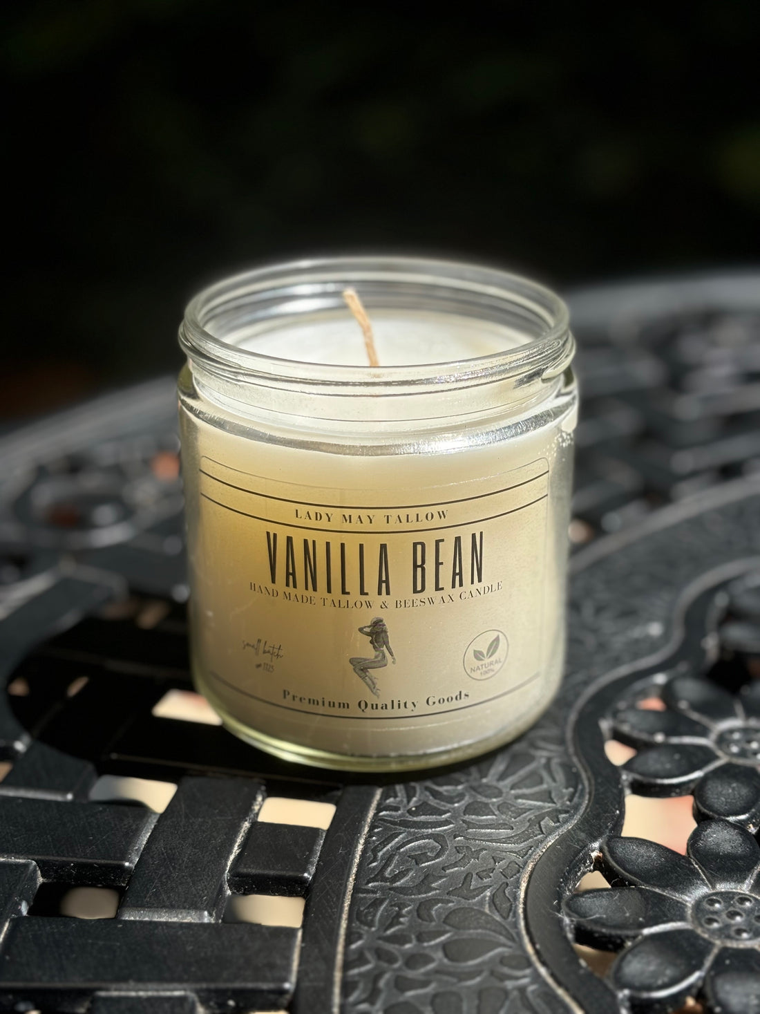 Vanilla Bean Tallow &amp; Beeswax Candle | All-Natural, Non-Toxic, Clean-Burning