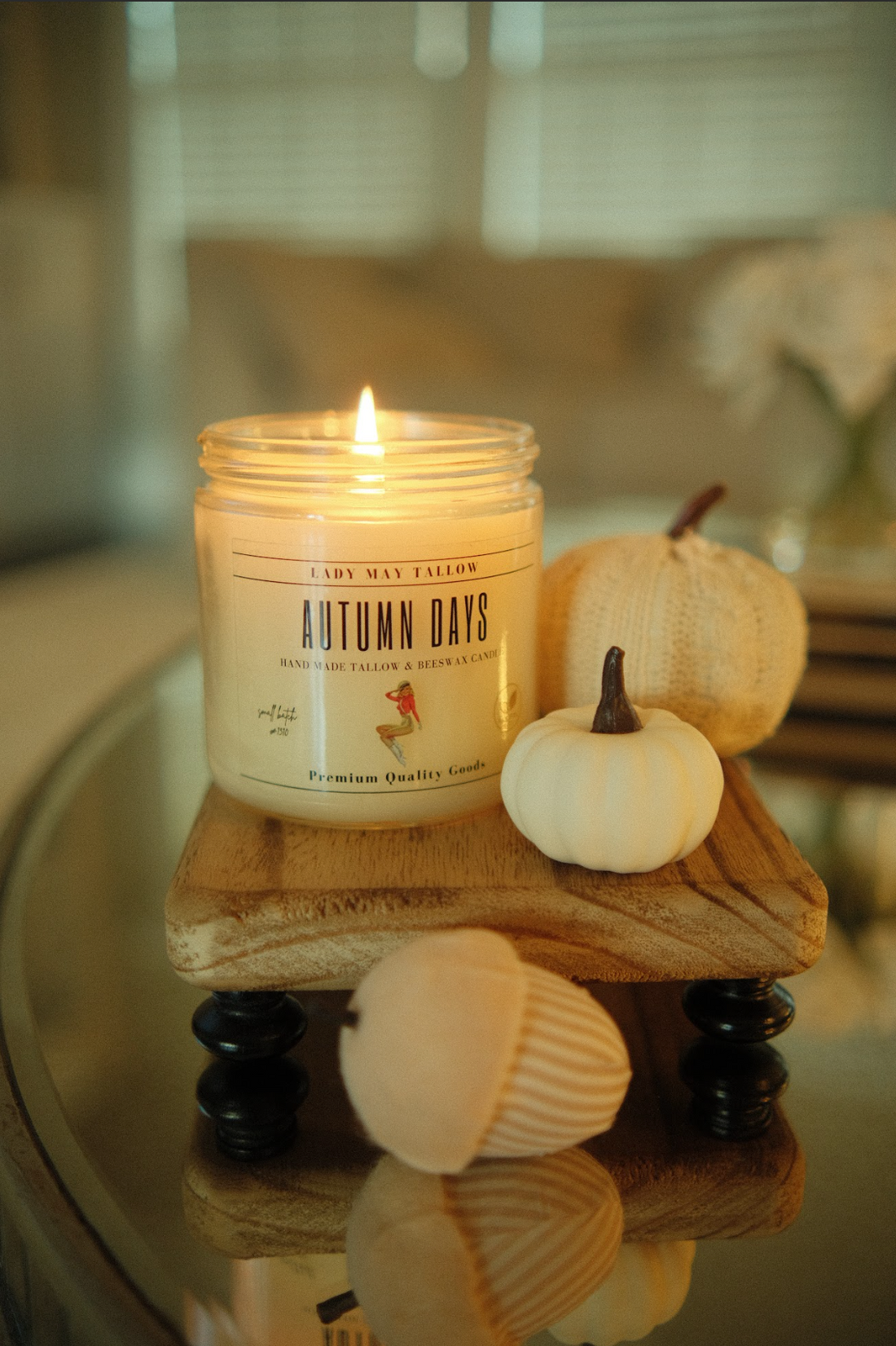 Autumn Days Tallow &amp; Beeswax Candle | All Natural, Non-Toxic, Clean Burning