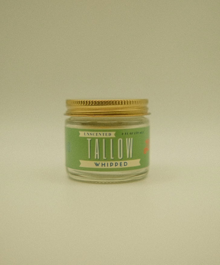 Unscented Whipped Tallow | All Natural Moisturizer Size 2oz-85oz