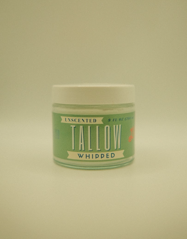 Unscented Whipped Tallow | All Natural Moisturizer Size 2oz-85oz