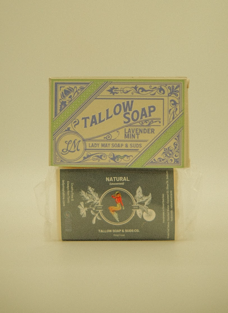 All-Natural Tallow Soap – Lavender Mint & Unscented