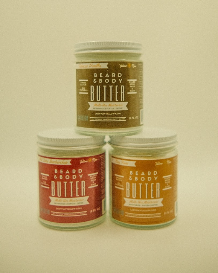 🧔‍♂️ Tallow Man Beard + Body Butter Collection Scented Trio