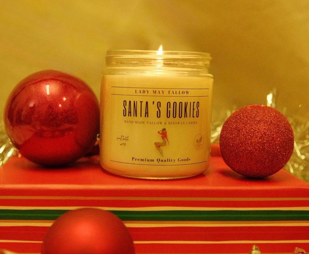 Seasonal Tallow &amp; Beeswax Candle 16oz | Non Toxic Grass-Fed All-Natural Clean Burning